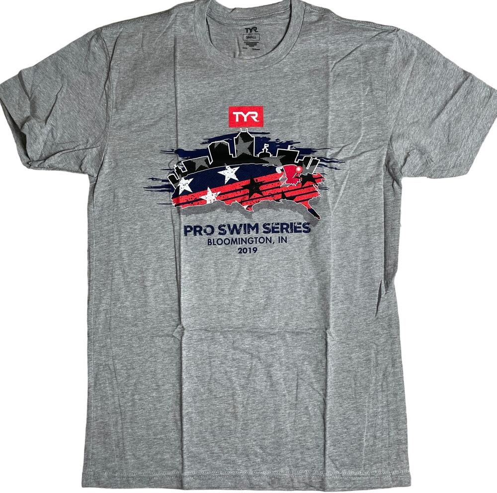 TYR Unisex Pro Swim Series 2019 Bloomington IN Short Sleeve Tshirt Grey - 3XL